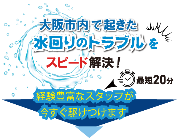 水回りのトラブルをスピード解決